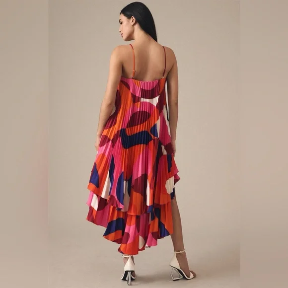 Anthropologie Hutch Tiered High-Low Pleated Dress Size S NWT - Picture 5 of 16